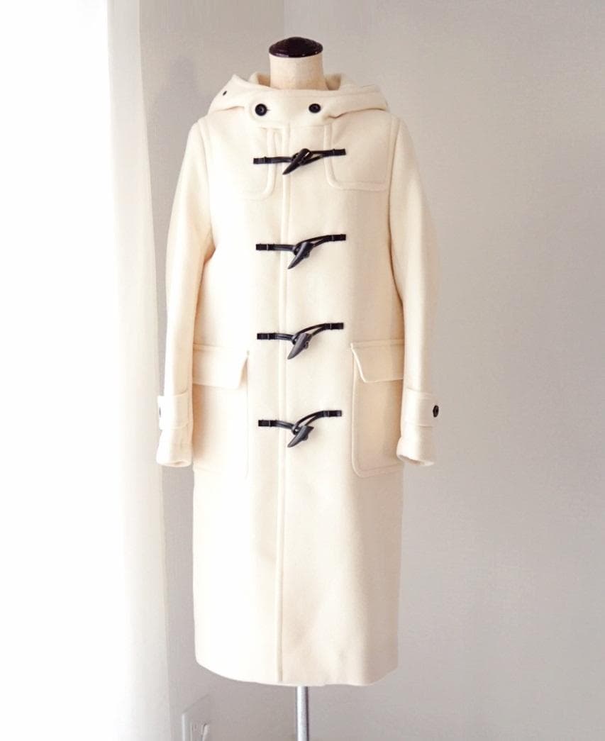 美品 MACPHEE トゥモローランド ウール ロングダッフルコート オフ白