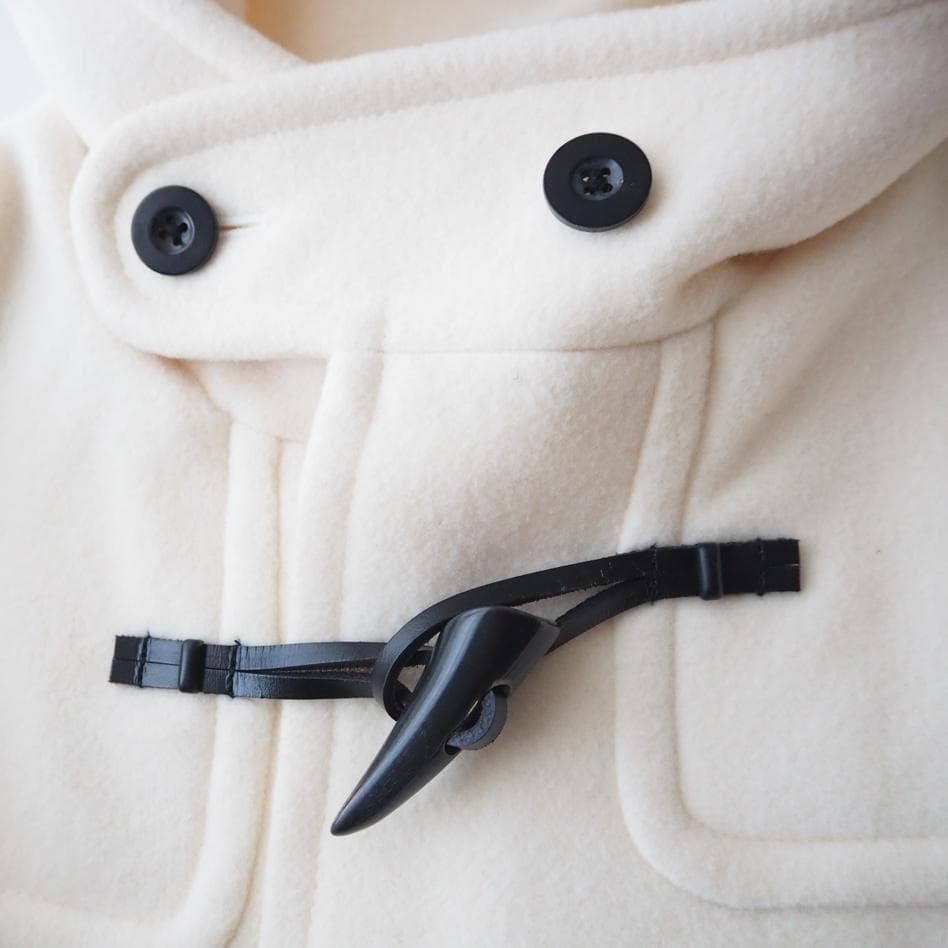 美品 MACPHEE トゥモローランド ウール ロングダッフルコート オフ白