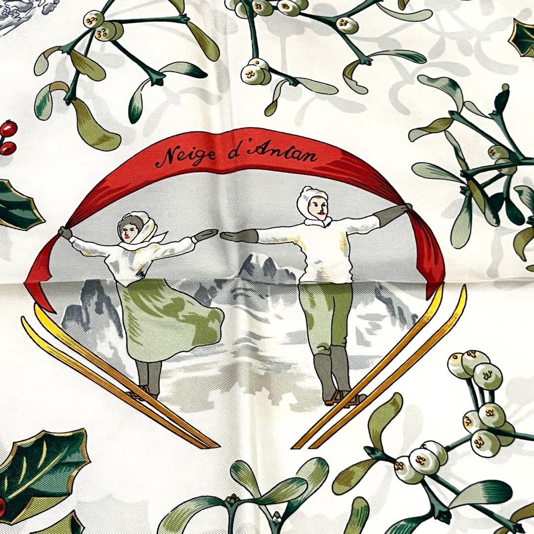 名作✨極美品✨HERMES エルメス スカーフ シルク カレ90 去年の雪