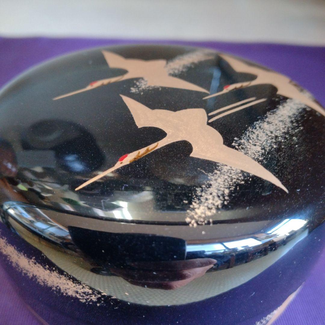 茶道具　期間限定特価　群鶴蒔絵平棗　内梨子地　新品未使用品