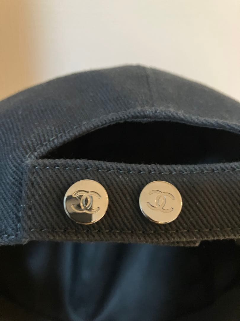 CHANEL 黒 キャップ 100%コットン
