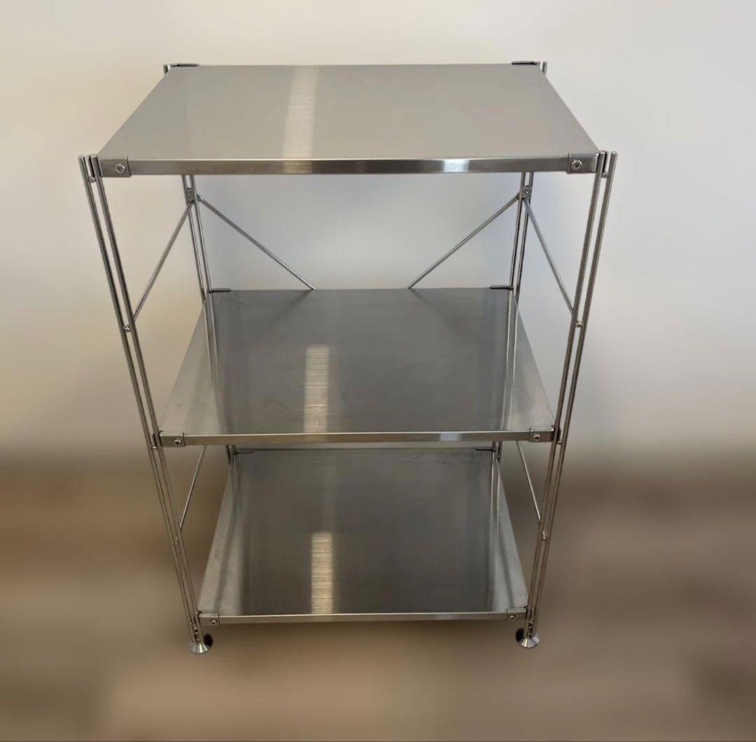 無印良品　ユニットシェルフ　ステンレス　3段