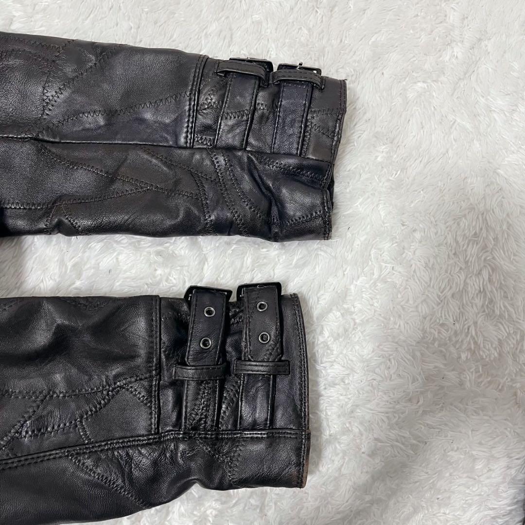 Y2K archive ラムレザージャケット パンク グランジ ギミック 短丈