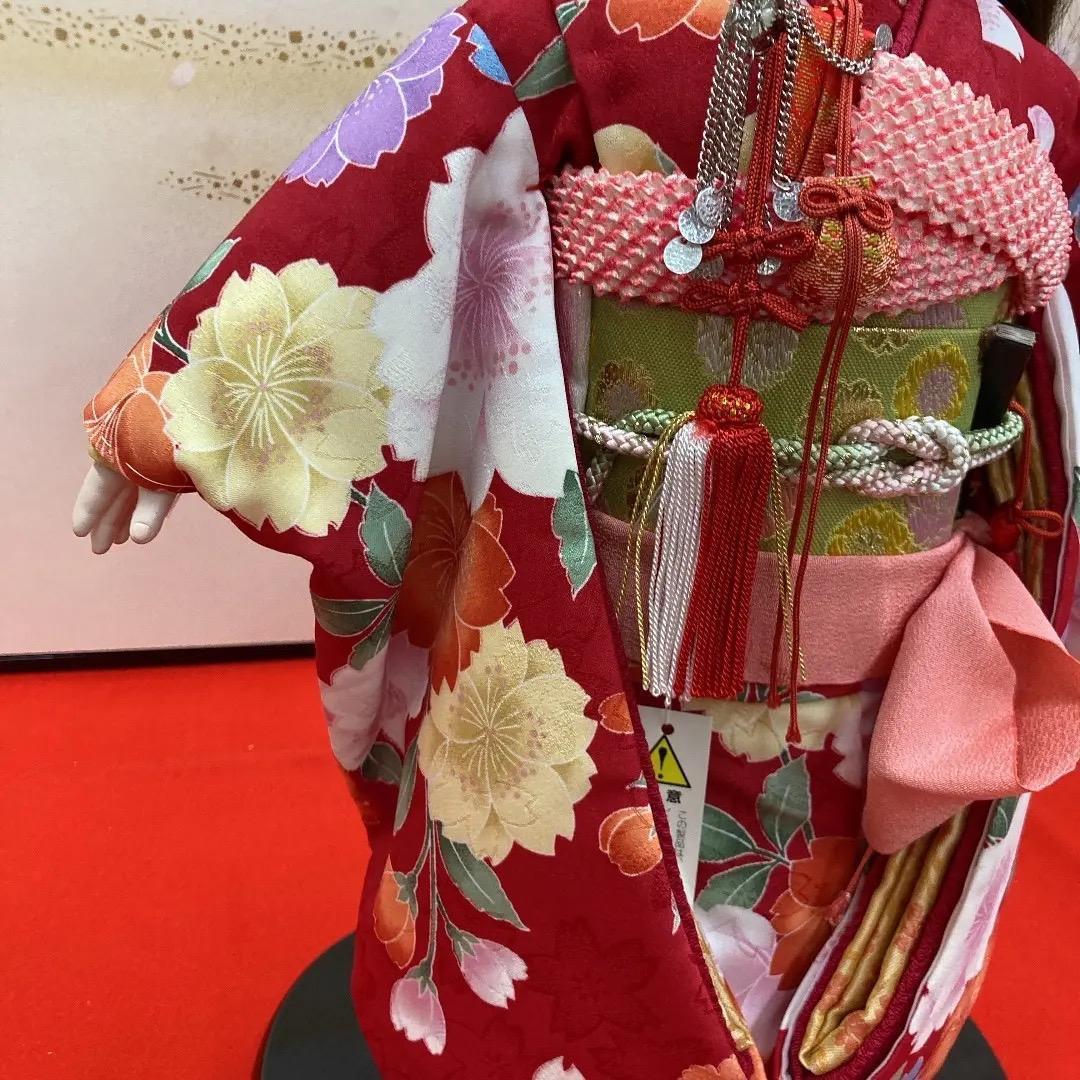 2203 可愛い市松人形　美品　市松人形　ポニーテール人形　高さ42.5㎝位