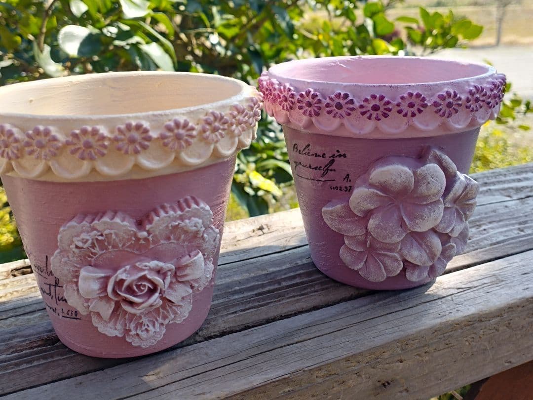 リメ鉢♡リメイク鉢♡リメ缶♡パウンド型リメ缶♡ハンドメイド