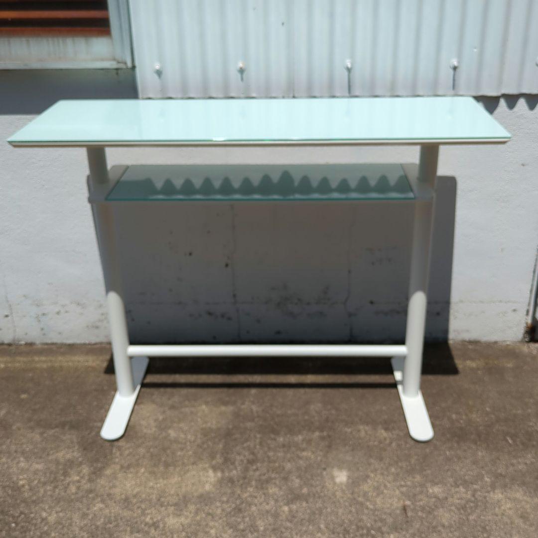 名古屋限定送料無料　TOCOM　カウンターテーブル　ガラステーブル　ハイテーブル