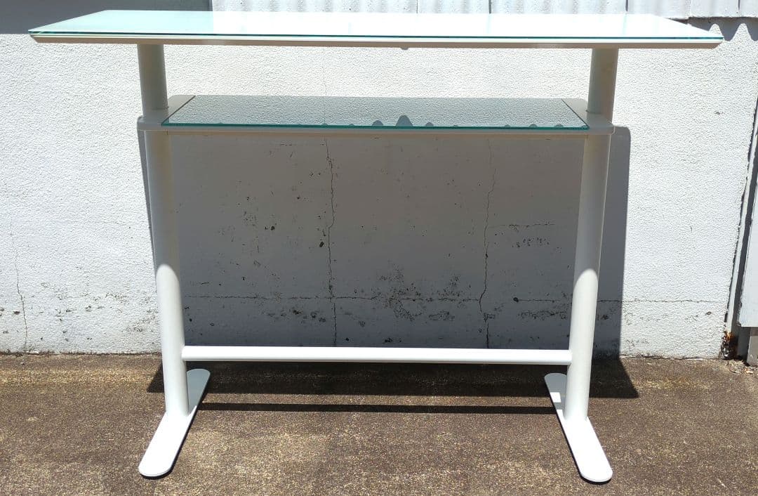 名古屋限定送料無料　TOCOM　カウンターテーブル　ガラステーブル　ハイテーブル