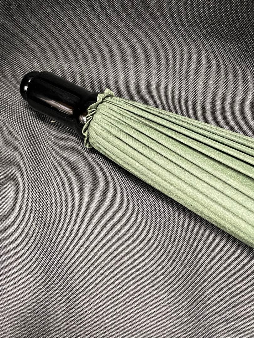 C1【used】高級洋傘 福井洋傘 グリーン 24骨 記名あり