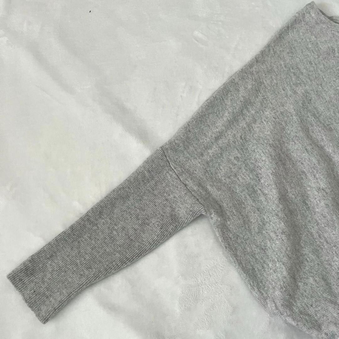 BEARDSLEY ビッグショートクルーネックニット　グレー　ビアズリー　ウール