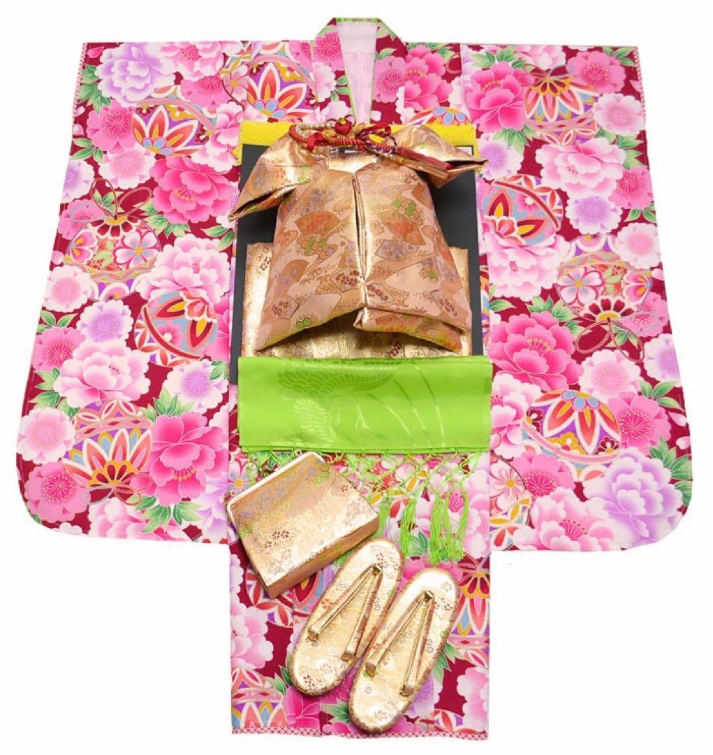 1点限り　在庫処分特価　七五三 着物 7歳 女の子 着物フルセット 赤