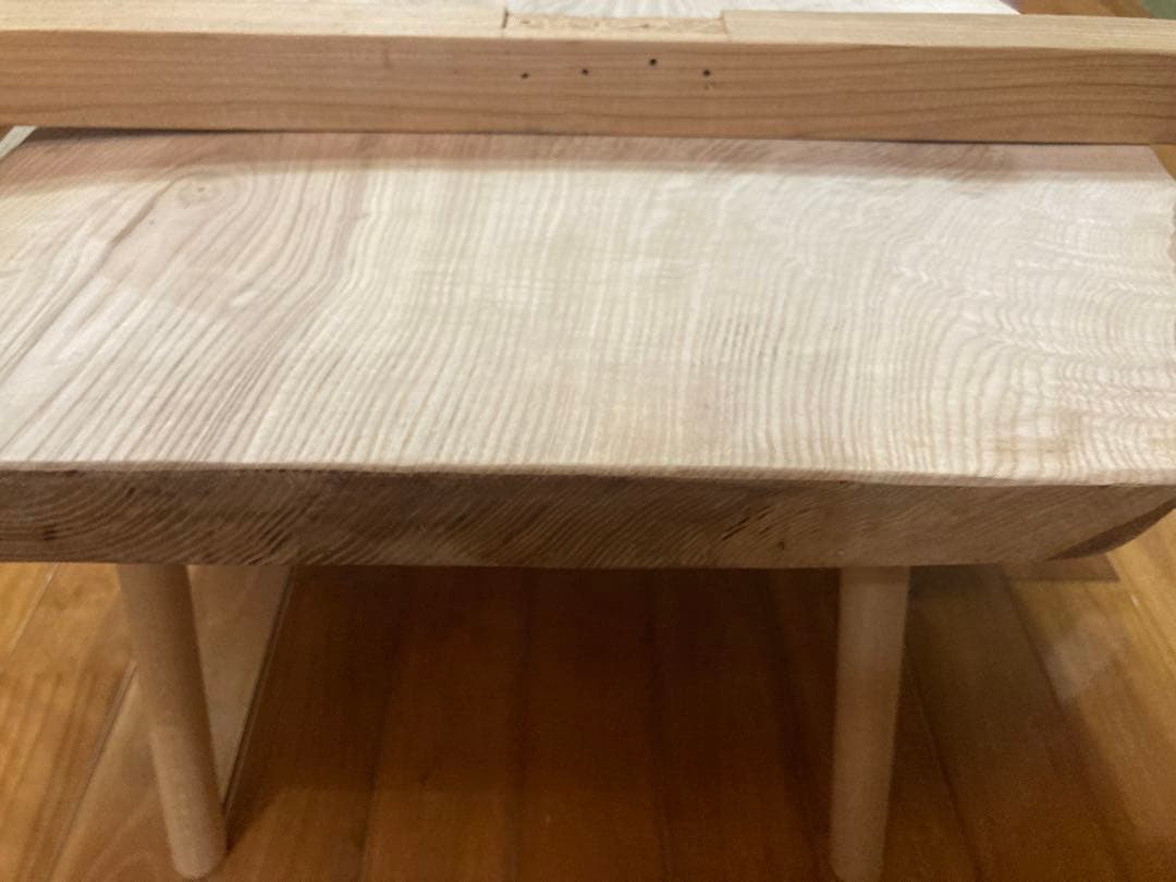 送料込Japanese modern TAMOタモの優雅なこだわりテーブル一枚板