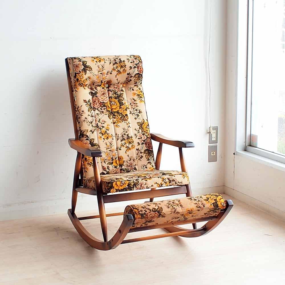 MIKAWA ロッキングチェア オットマン レトロ ビンテージ ZR24161