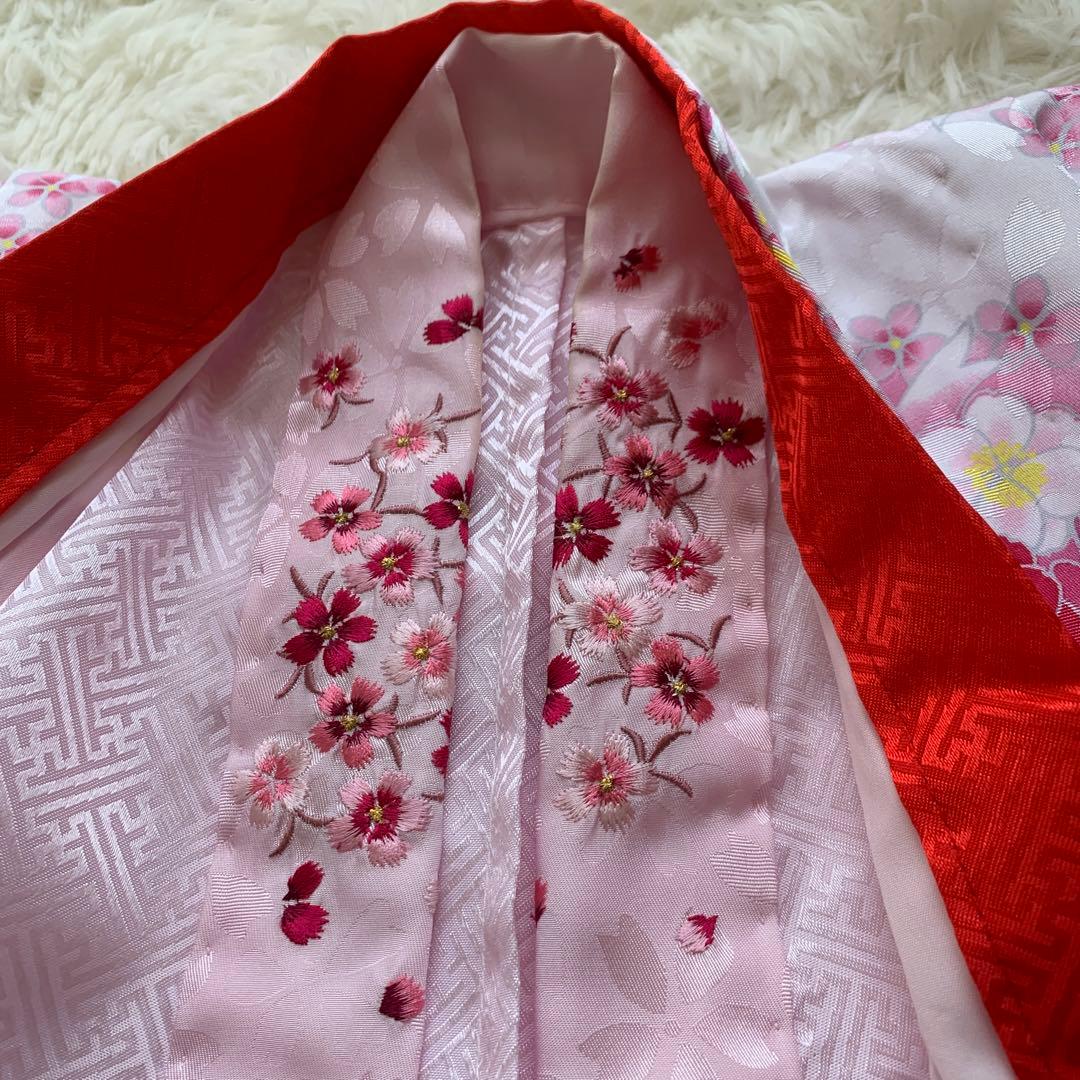 美品　七五三　三歳　被布セット✰ リョウコキクチ　ピンク　リアルファー襟