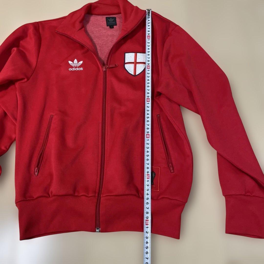 adidas イングランドエンブレム 赤ジャージ M トラックトップ