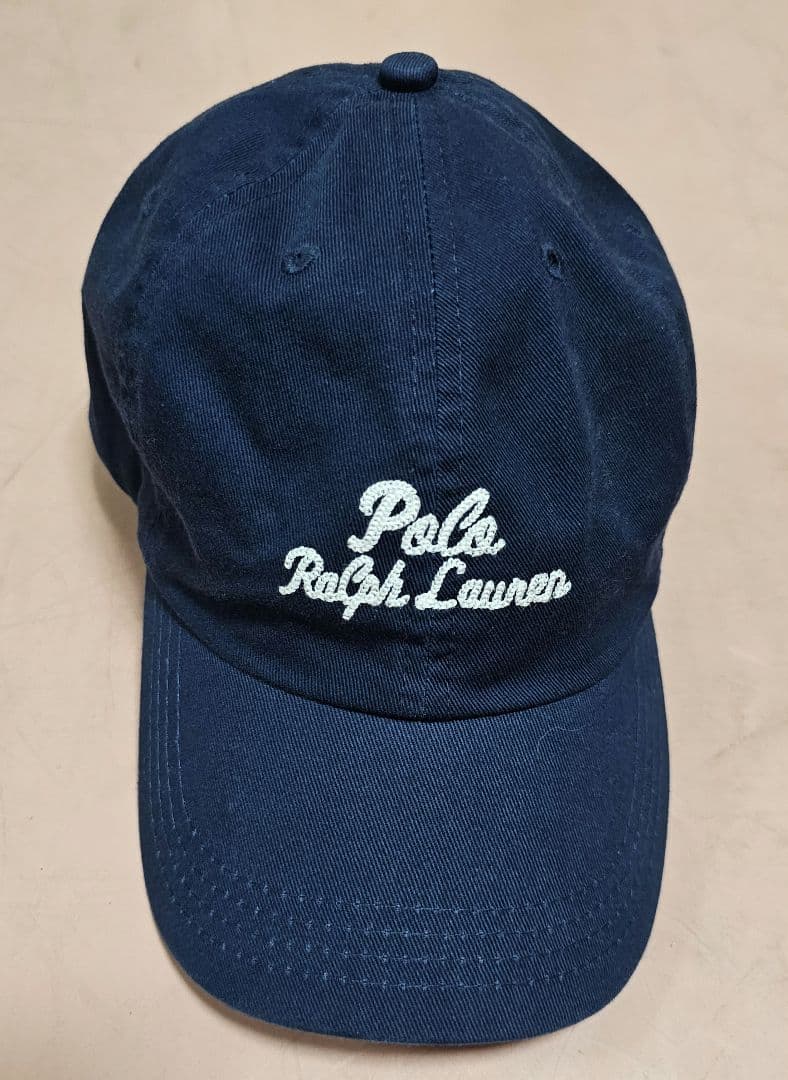 POLO RalphLauren エンブロイダリーツイルボールキャップ　ネイビー