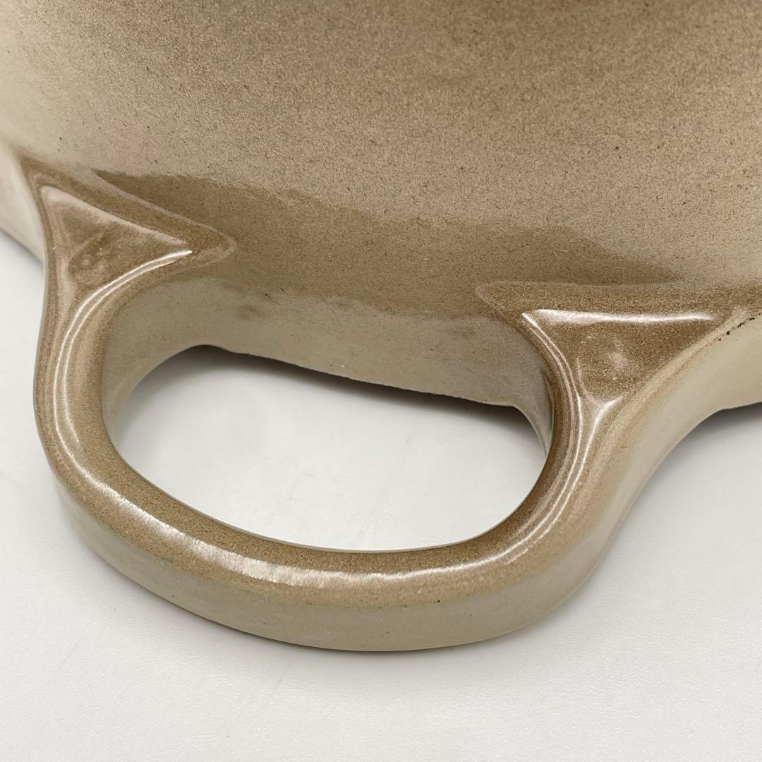 ル・クルーゼ ココット・ロンド 20cm ベージュ系　シルバーツマミ　希少色