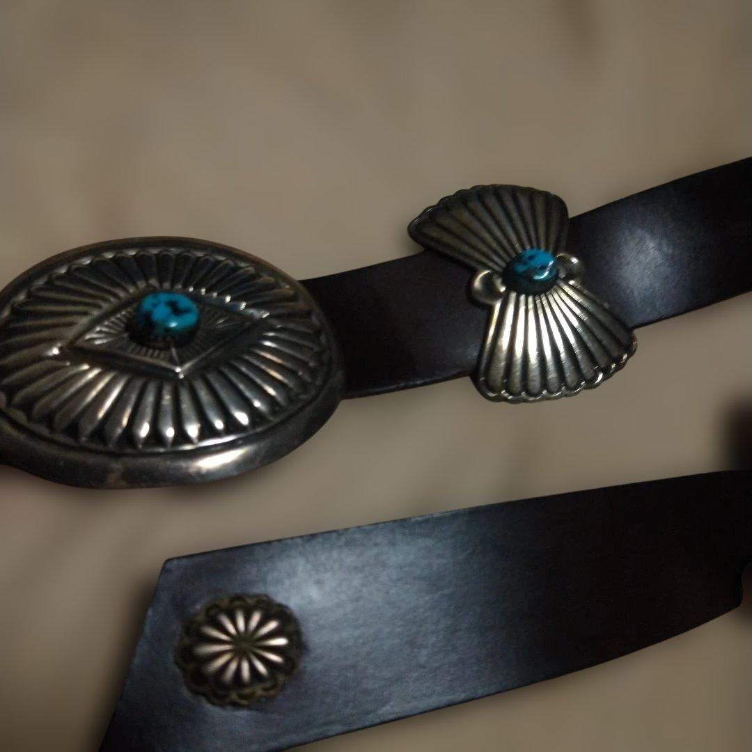 平屋ナバホ族　コンチョベルト 12連　希少