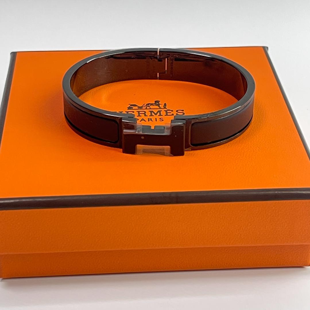エルメス エナメルブレスレット クリックHH ソー・ブラック T4 新品未使用品
