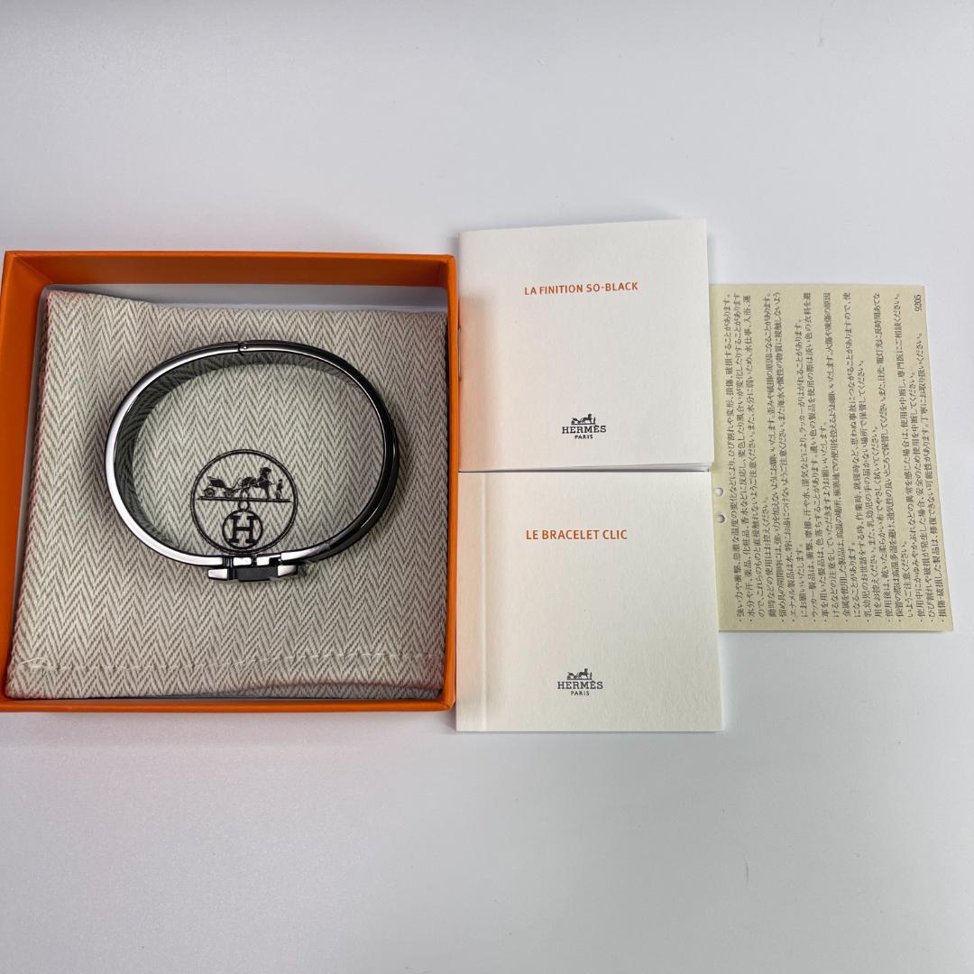 エルメス エナメルブレスレット クリックHH ソー・ブラック T4 新品未使用品