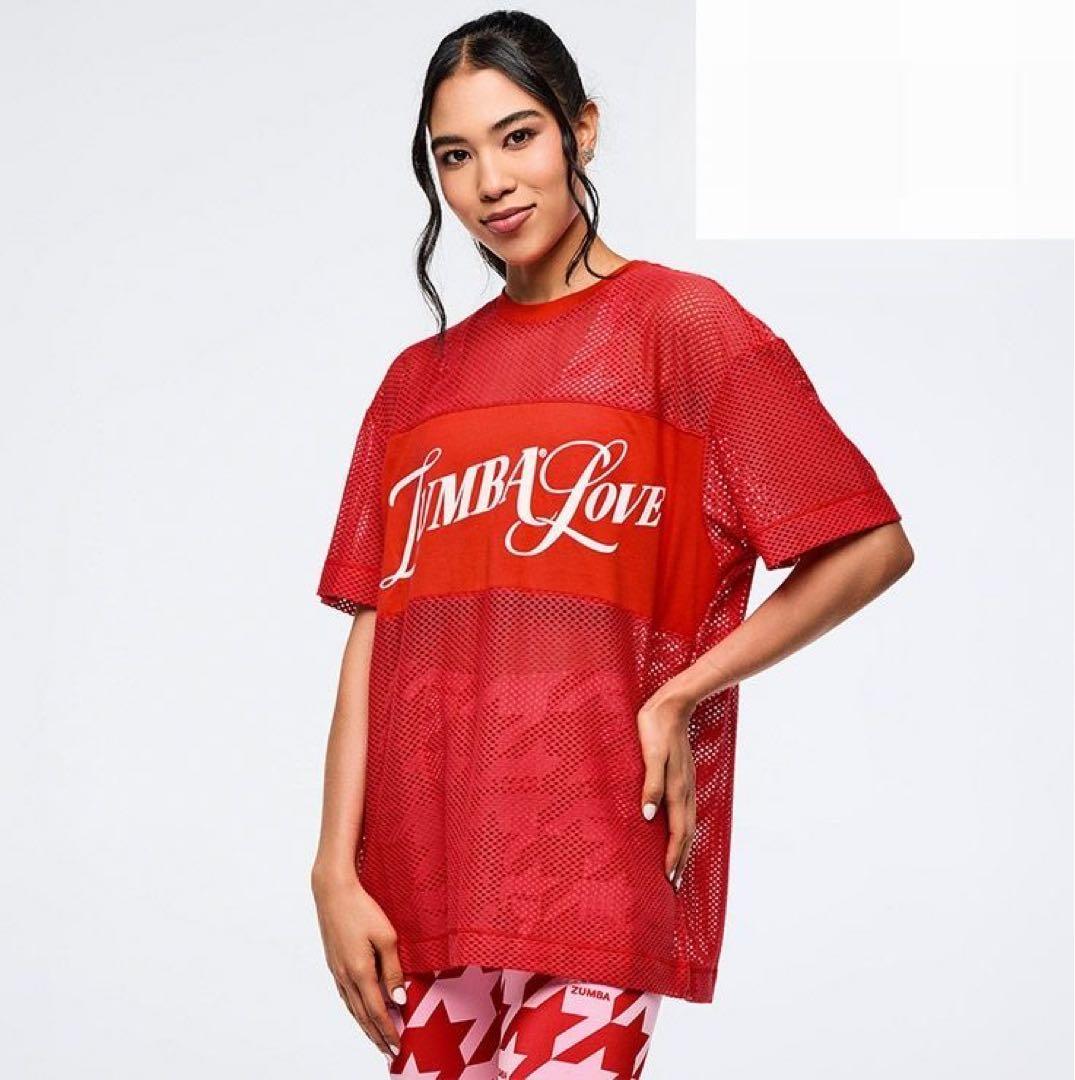 新品　正規品　ズンバ　X S バレンタイン　メッシュ　Tシャツ