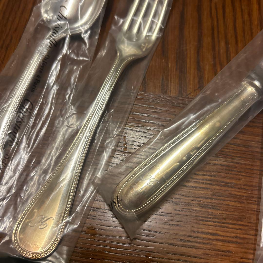 未開封クリストフル　カトラリーセット（フォーク・スプーン・ナイフ）