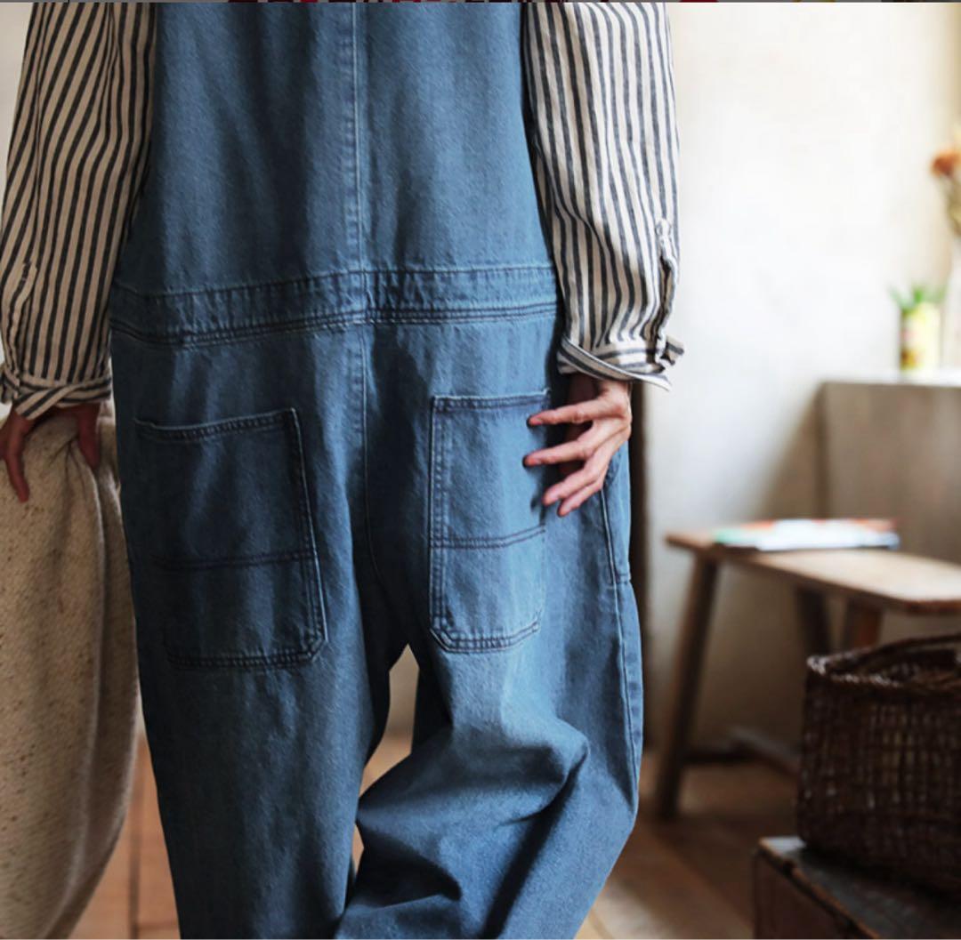 【タカポコ】ソウルベリー　店長のデニムなサロペット　3L