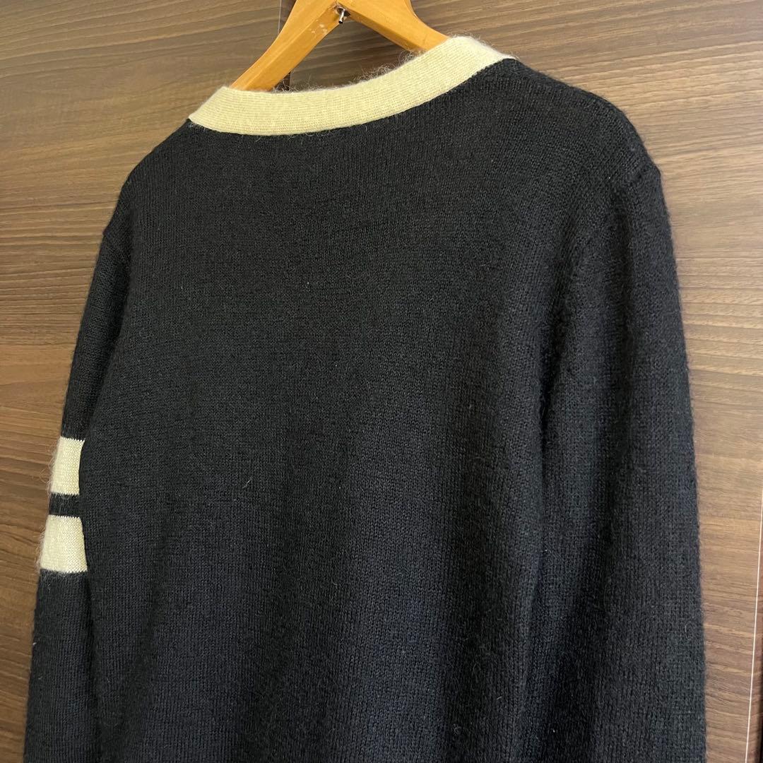 まとめ　00s フレッドペリー モヘア混 カーディガン 月桂樹 S ブラック