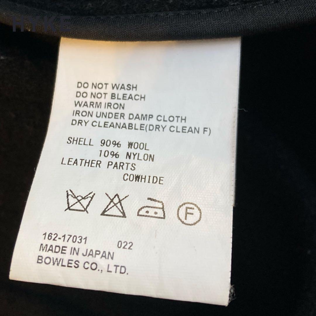 HYKE ダッフルコート　ブラック　サイズ2