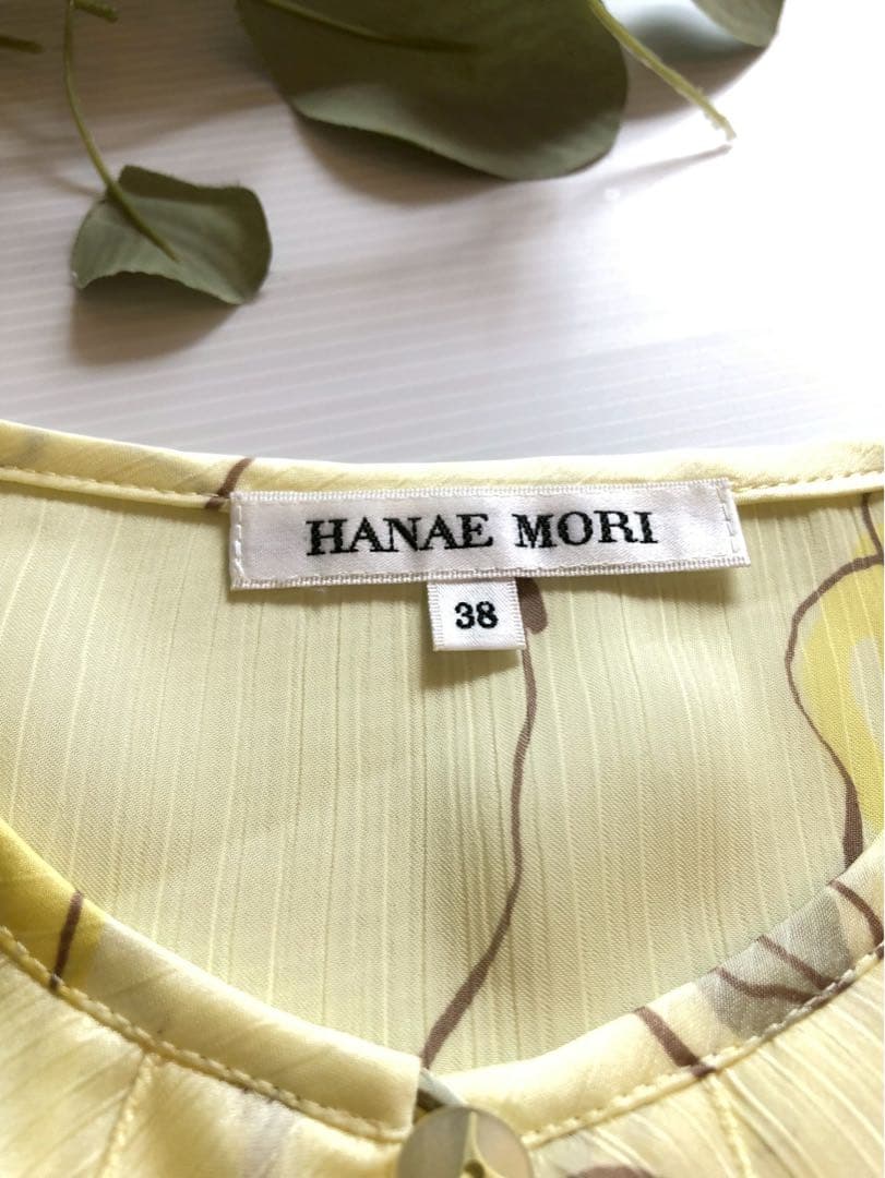 定価5万円 HANAE MORI シフォンジョーゼットフラワーブラウス