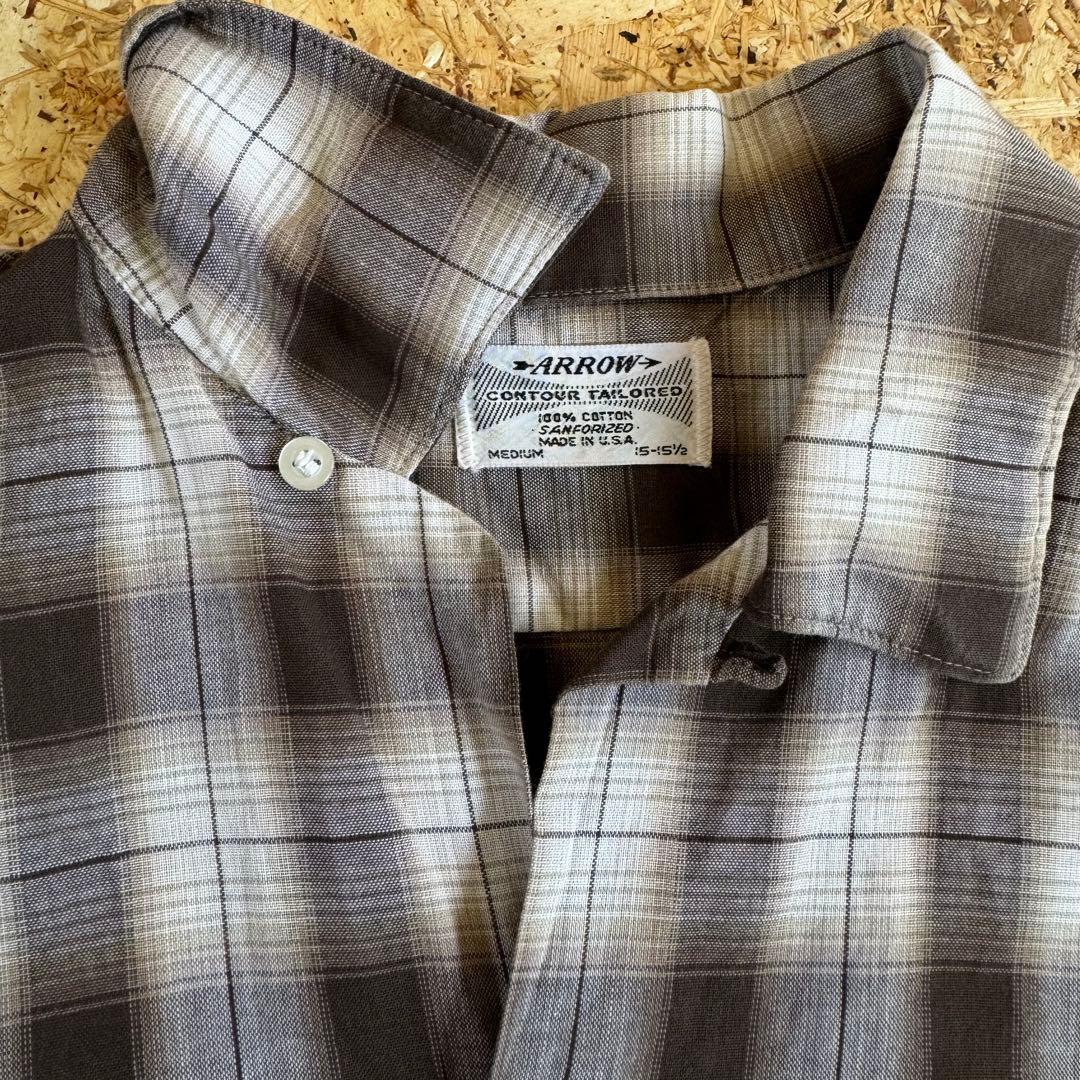 トップス 50-60s ARROW ombre check s/s shirts