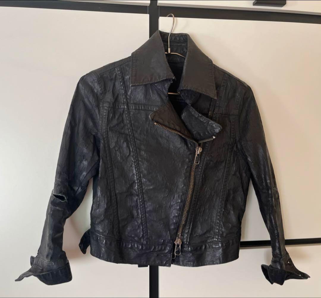【新品未使用】希少ルグランブルー（LGB）レザージャケット調デニムジャケット　M