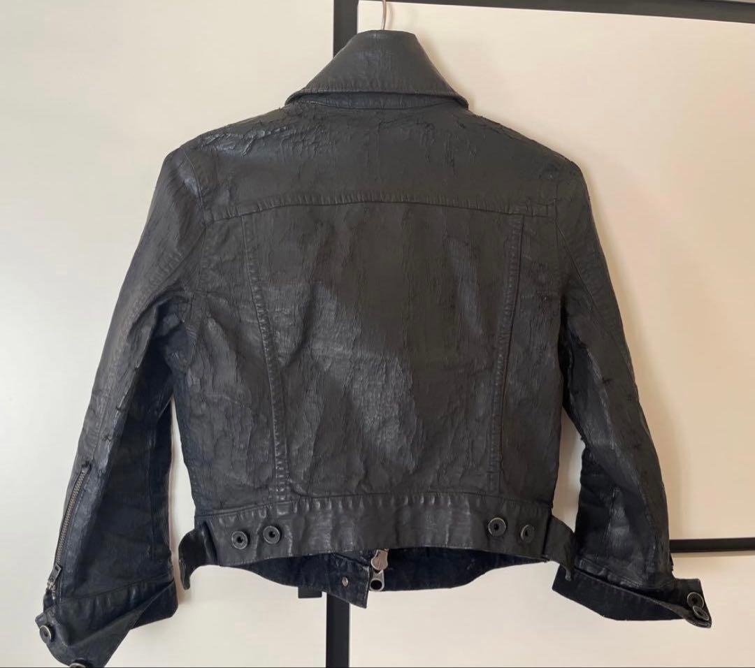 【新品未使用】希少ルグランブルー（LGB）レザージャケット調デニムジャケット　M