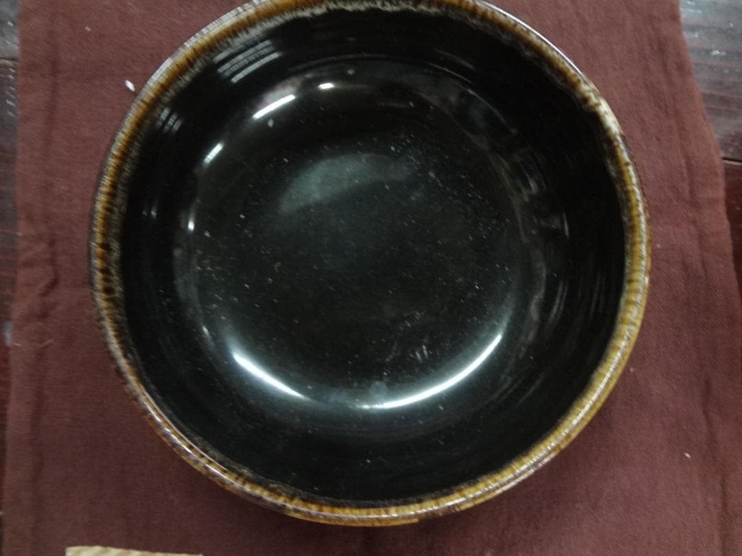 黒色陶器ボウル丼10客セット　　直径約20cm　ご飯もの丼・らーめん・そばうどん