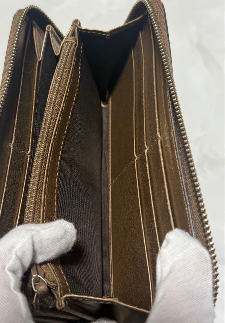 極美品‼️ GUCCI 長財布 グッチ ラウンドファスナー レザー