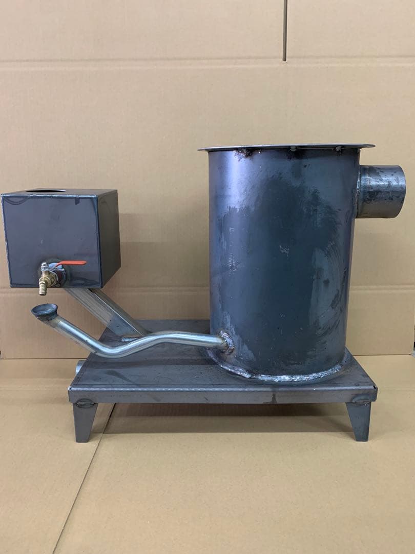 廃油ストーブ 煙突アダプタ付き80mm、100mm,106mm煙突使えます。