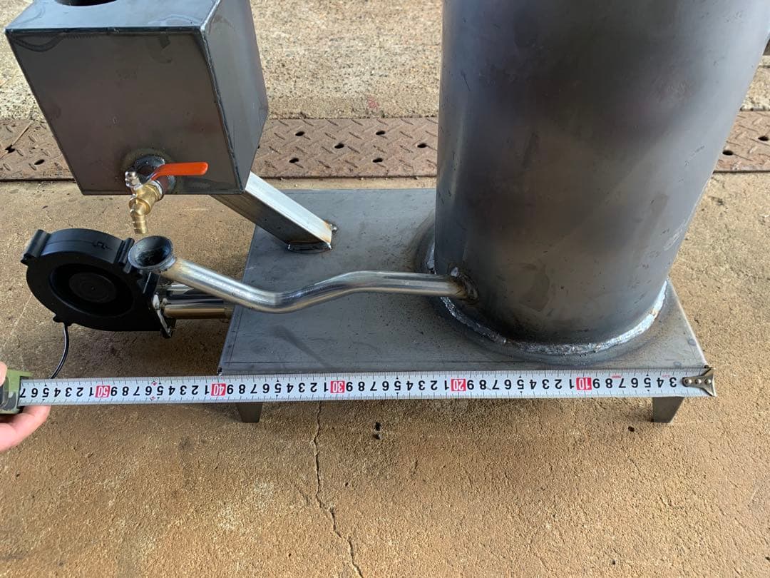 廃油ストーブ 煙突アダプタ付き80mm、100mm,106mm煙突使えます。