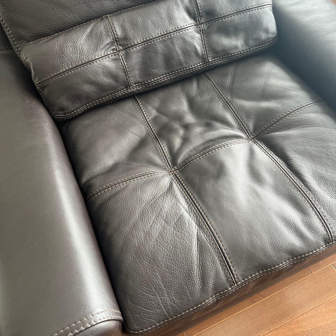 ‼️みいページ‼️CONTEMPO イタリア製本革ソファ 1人掛けソファ