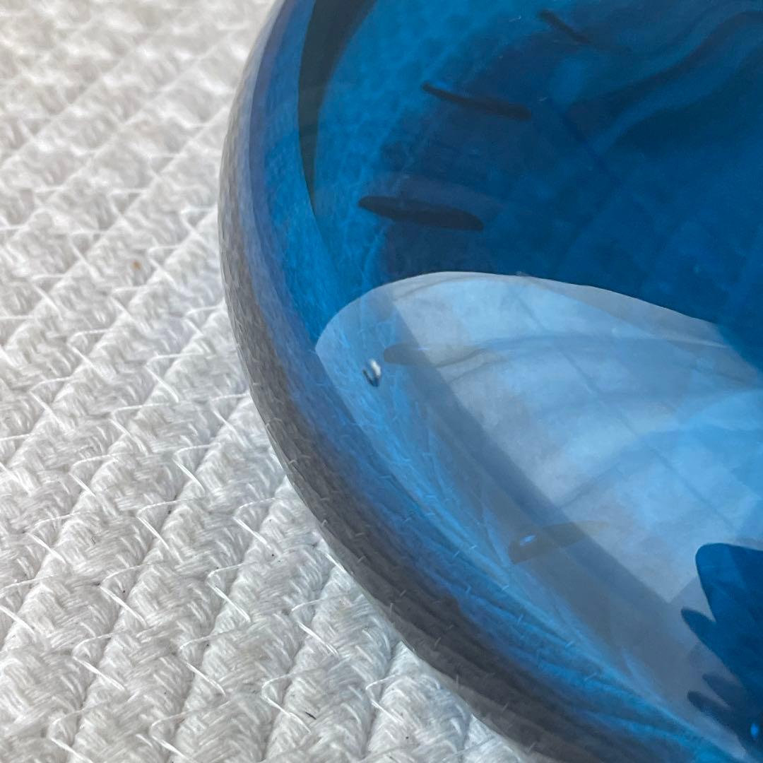 マークニューソン ガラス製 灰皿 青 Marc Newson ash tray