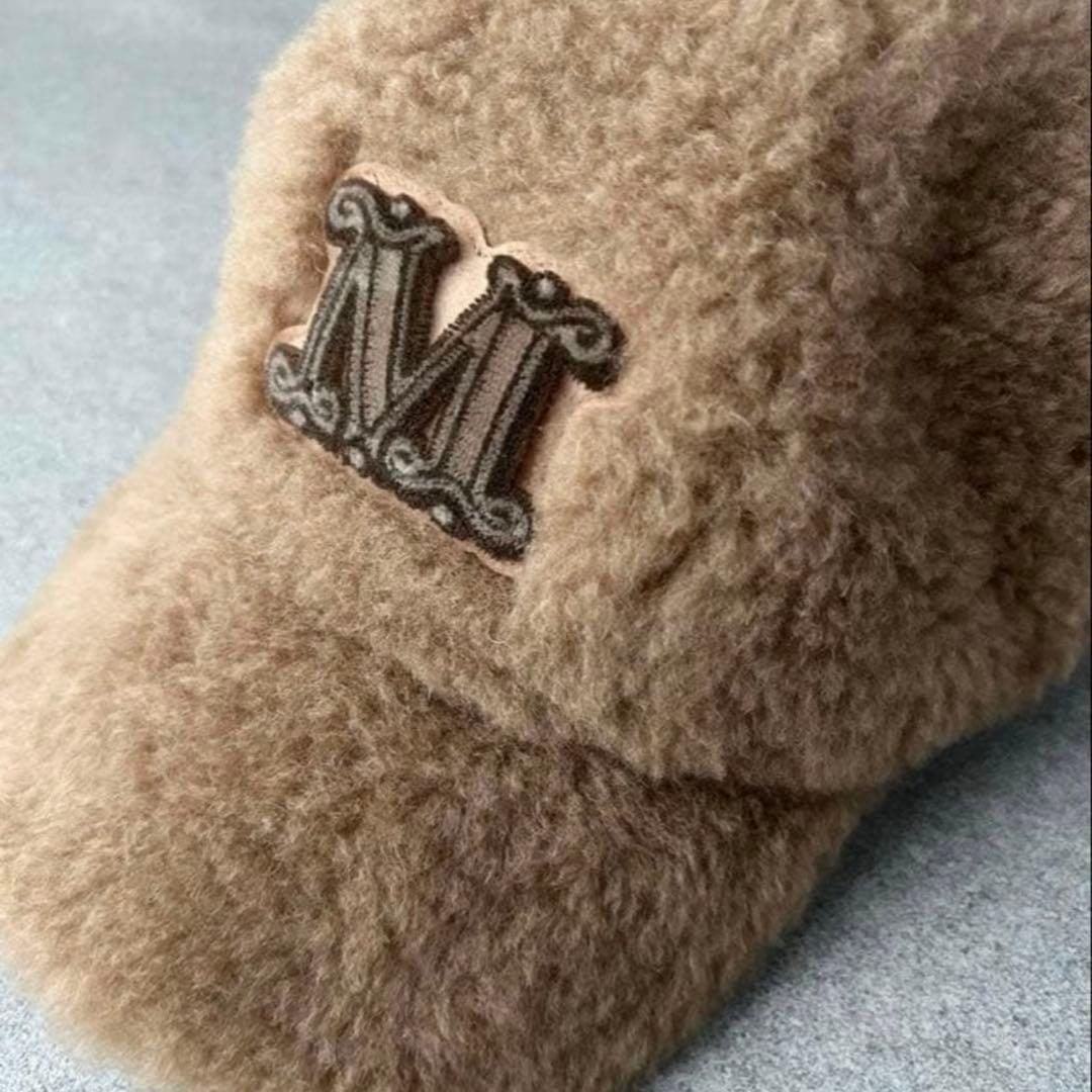 マックスマーラ　テディベア　キャップ　キャメル57㎝