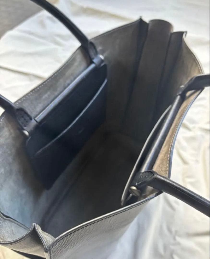 土屋鞄 ブラックヌメ トートバッグ