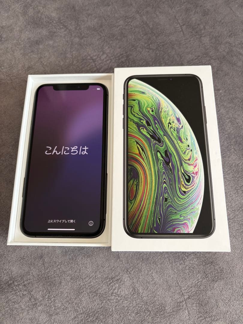 美品iPhone xs スペースグレー256GB SIMフリー最大容量100%