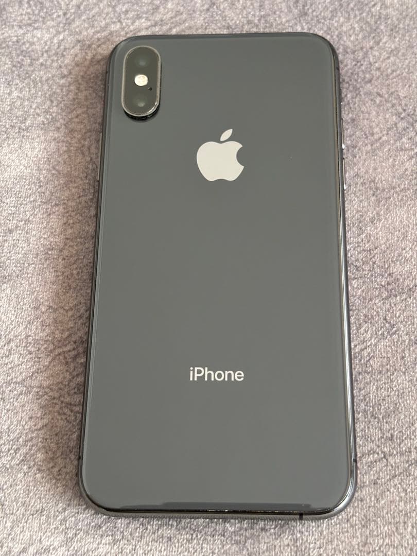 美品iPhone xs スペースグレー256GB SIMフリー最大容量100%