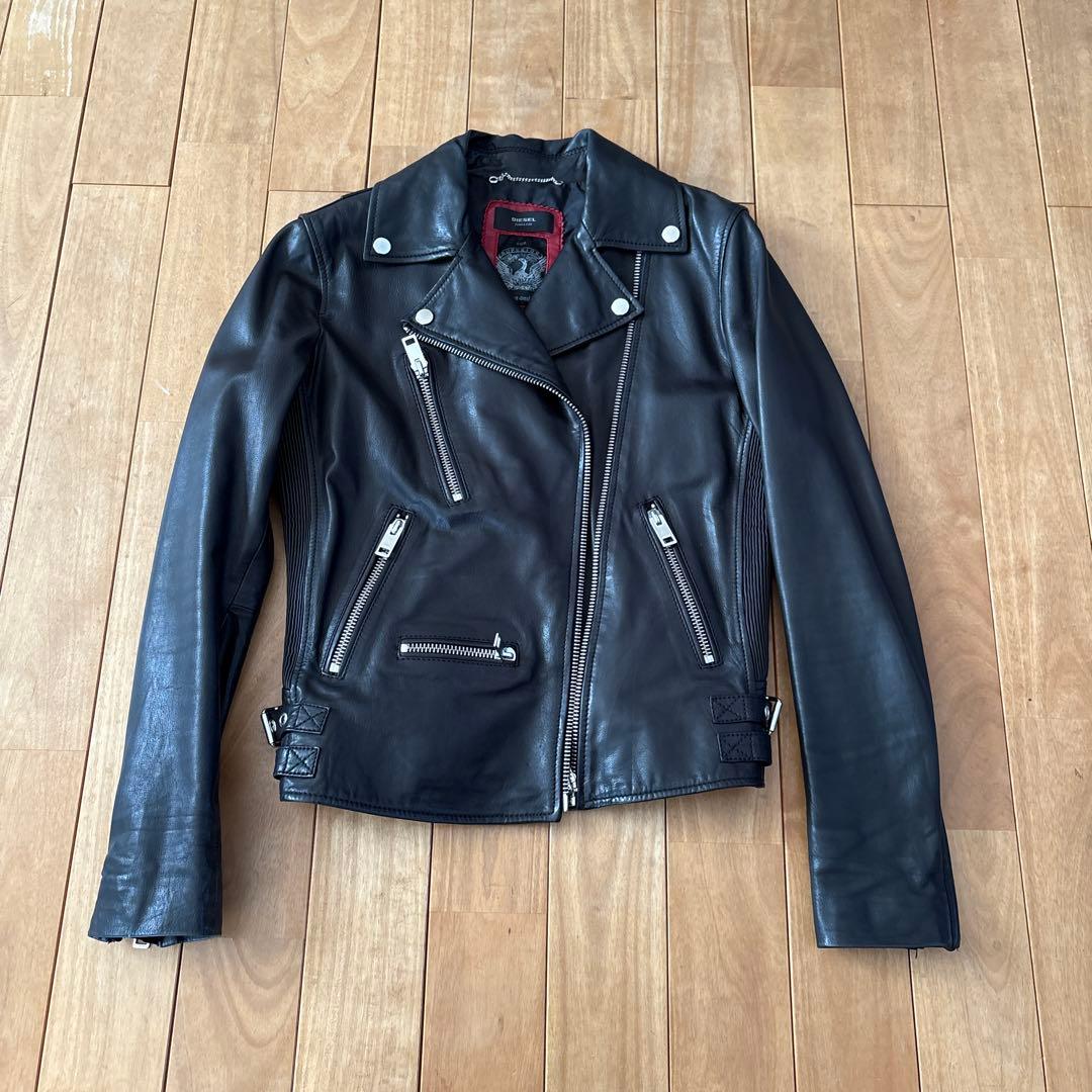 DIESEL 黒 ライダースジャケット　最終値下げ