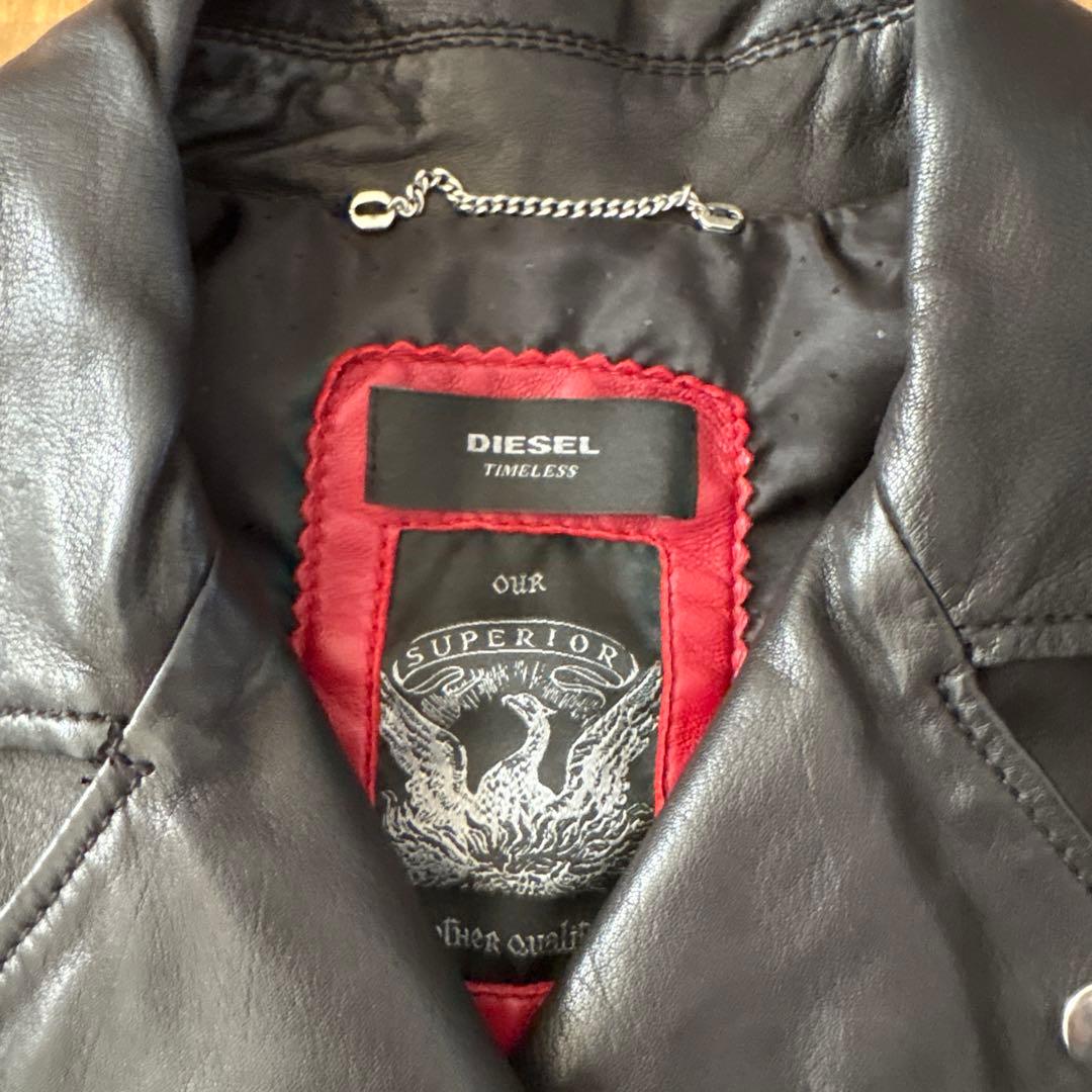 DIESEL 黒 ライダースジャケット　最終値下げ