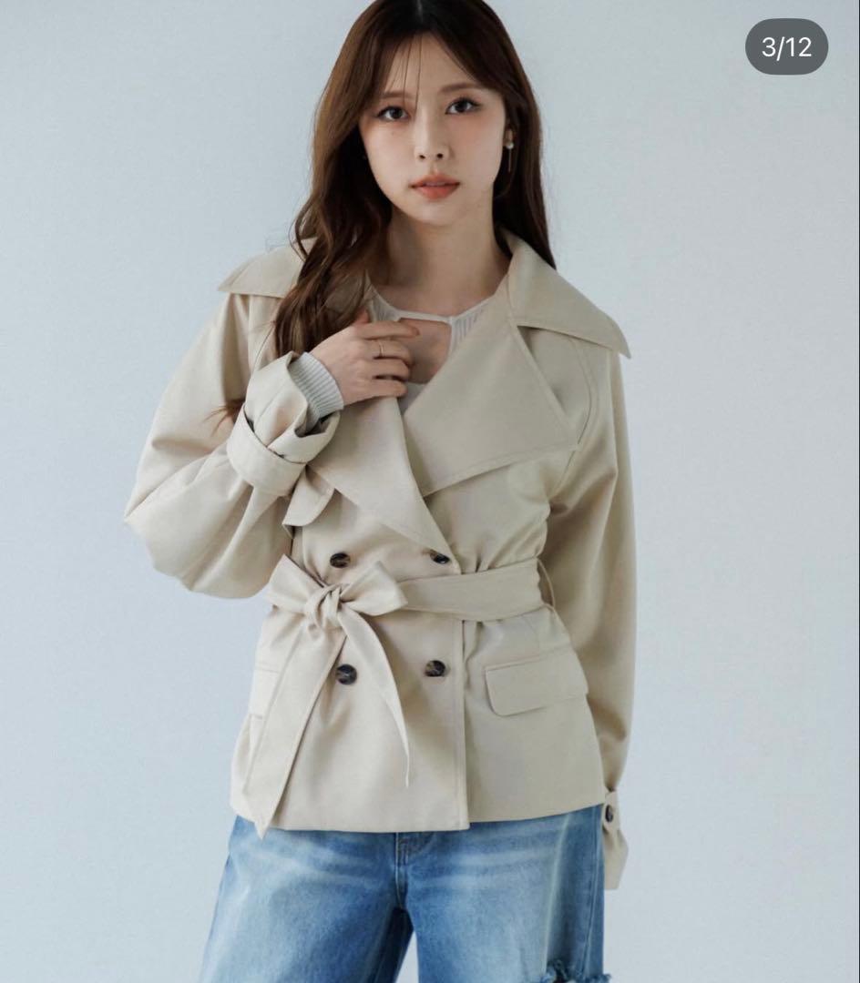ジャケット・アウター SENEE waist belt trench jacket