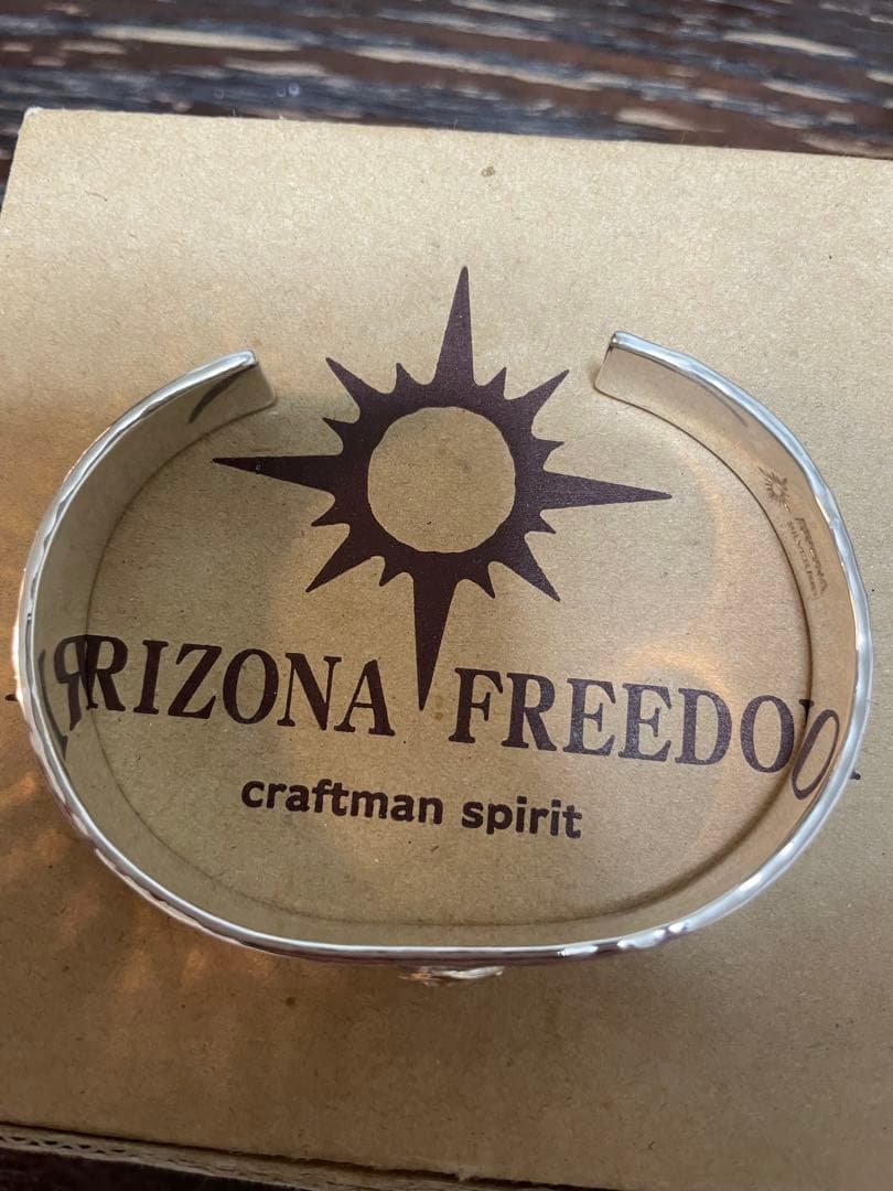 L 特大　貴重　槌目　特注　極美品　ARIZONA FREEDOM バングル