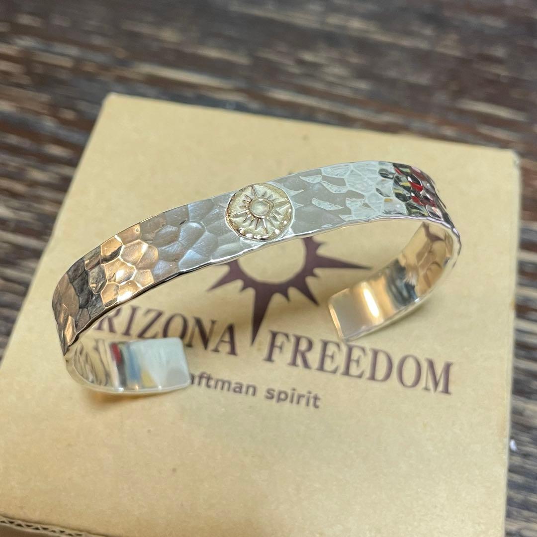 L 特大　貴重　槌目　特注　極美品　ARIZONA FREEDOM バングル