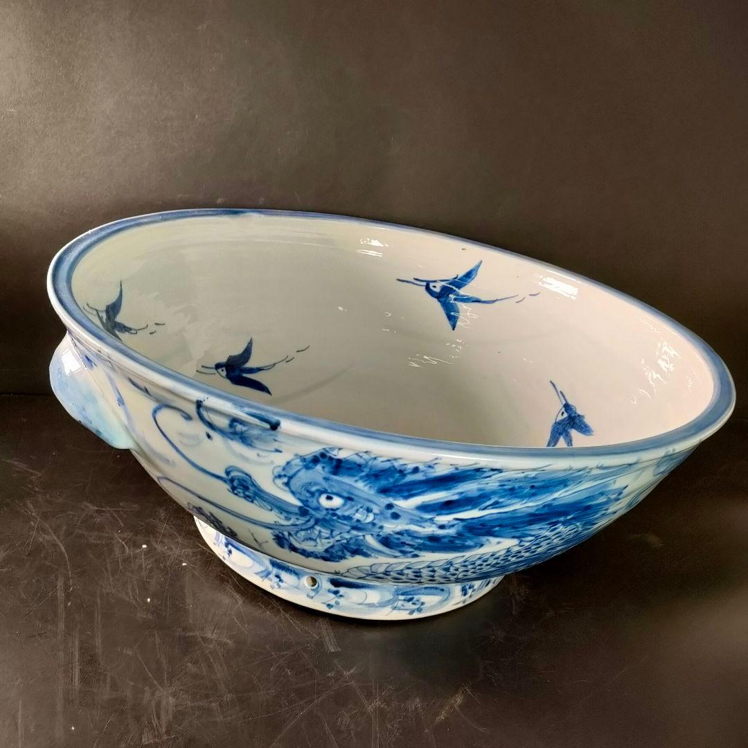 C30-1/在銘/龍鳳紋大皿/盛皿/額皿/飾皿/懐石料理/懐石道具