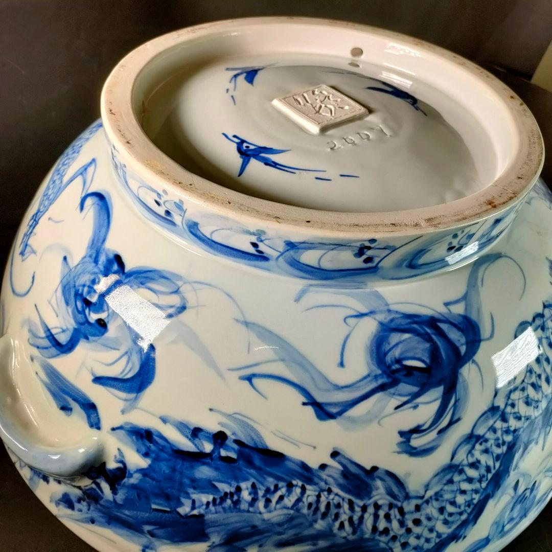 C30-1/在銘/龍鳳紋大皿/盛皿/額皿/飾皿/懐石料理/懐石道具