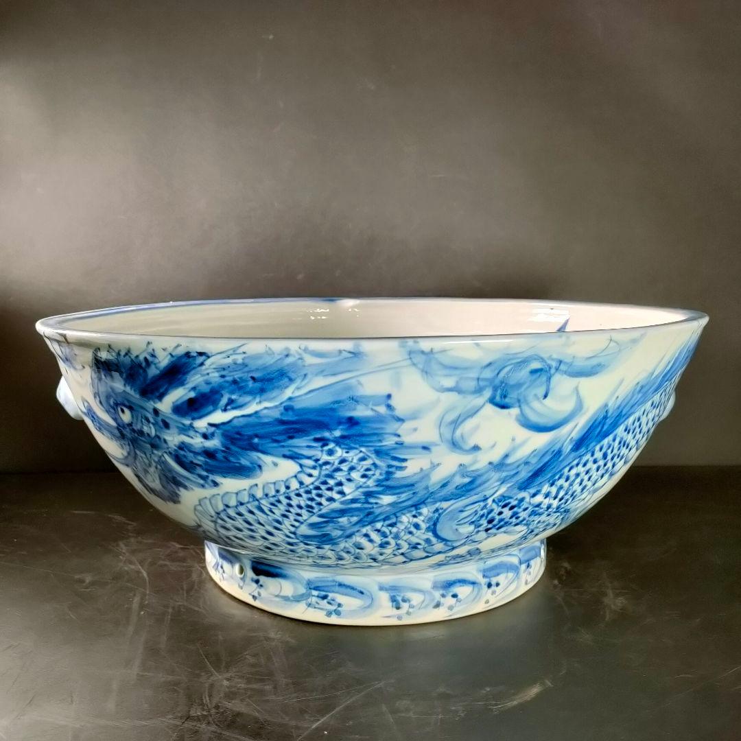 C30-1/在銘/龍鳳紋大皿/盛皿/額皿/飾皿/懐石料理/懐石道具